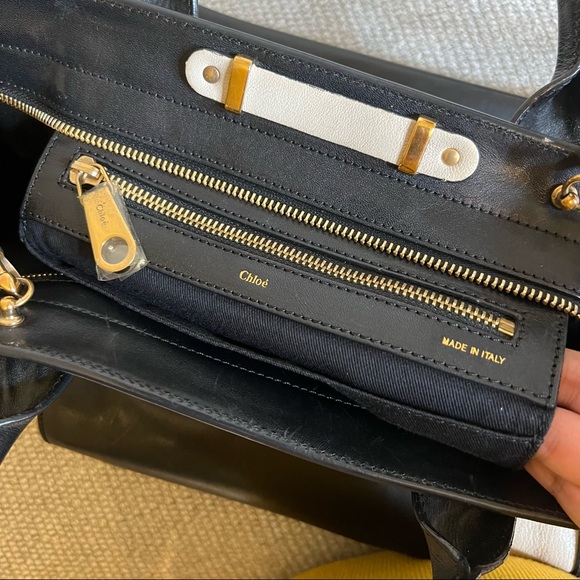 CHLOE Bicolor Alice Medium Satchel with Strap - Picture 7 of 9